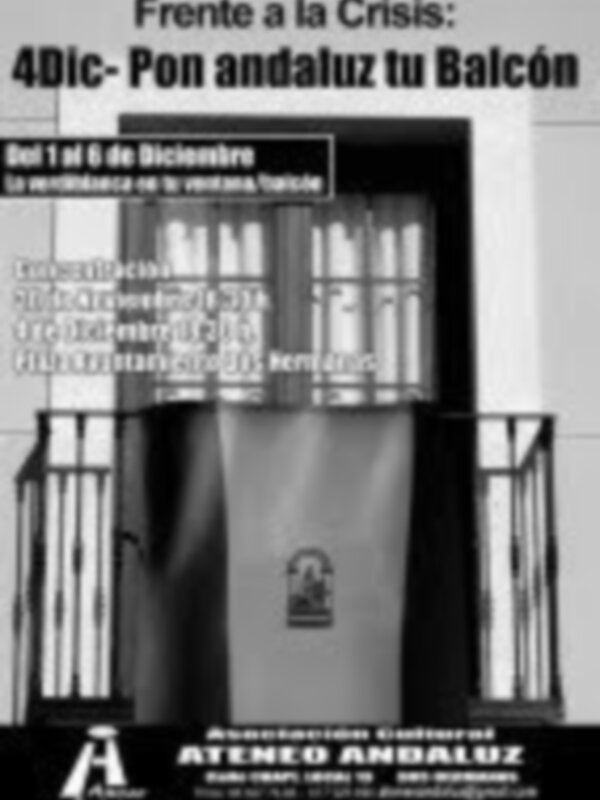 4PIC: Pon andaluz tu Balcón. Ateneo Andaluz, 14 de diciembre. Concierto en el Teatro Municipal de Sevilla.