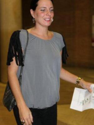 Alejandra Osborne y su marido en el cuarto mes de embarazo