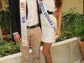 Mr. and Miss España 2011 posing together at an event.