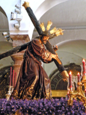 El Cristo de la Salud de la Hermandad de la Candelaria, presidio el Vía crucis, del consejo, de Hermandades y Cofradías de Sevilla 2012.