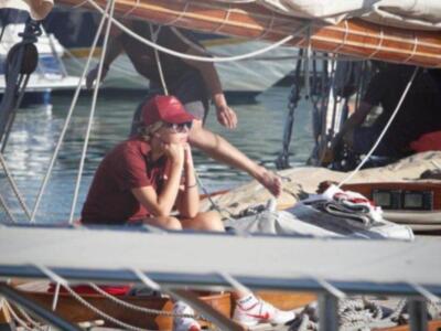 Piere Casiragui, tercer hijo de la Princesa Carolina de Mónaco y miembro de la Tripulación del Tuiga, en "la Semana Clásica de Puerto Sherry"