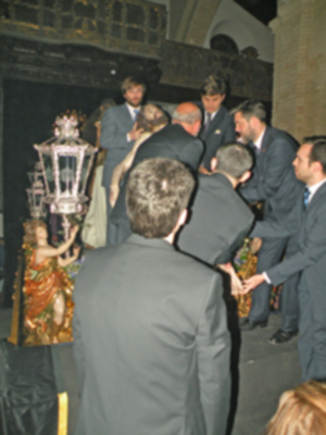 Santa misa de juramento y traslado del Cristo de la Caridad de Santa Marta a su paso procesional.