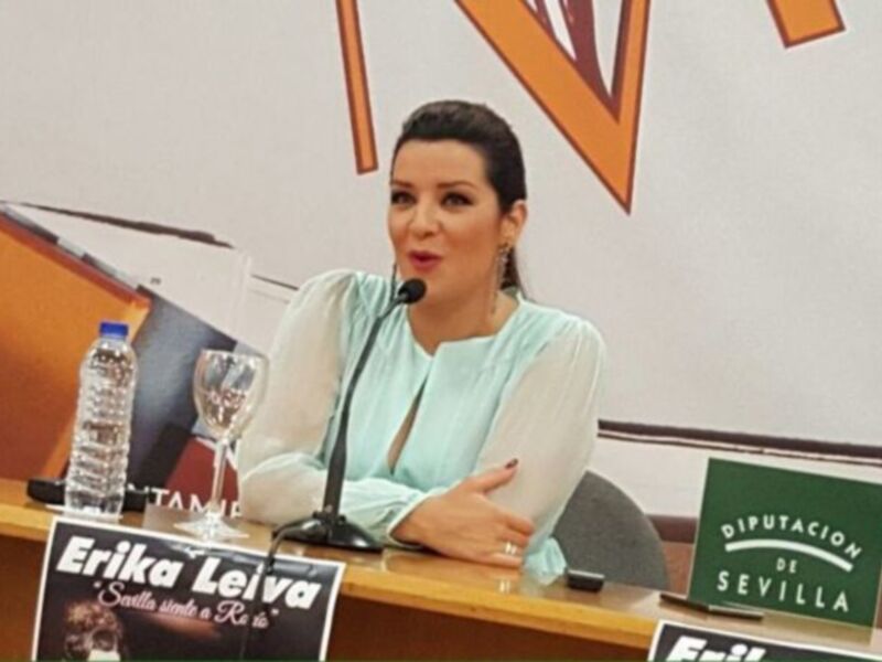 Erika Leiva participa en una conferencia en la Diputación de Sevilla.