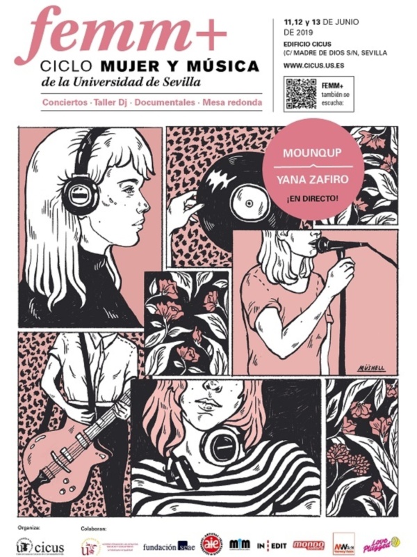 Ciclo Mujer y Música de la Universidad de Sevilla. Conciertos, Taller DJ, Documentales. 12 y 13 de junio. Edición Cicus. Mounquq, Yana Zafiro en directo.