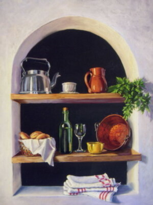 La pintora sevillana Mª Dolores Gil expone en el Círculo Mercantil