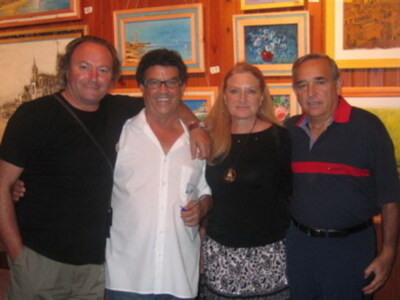 La familia de Rocio Jurado en la inauguracion de la exposicion de Diego Montalban en Chipiona  