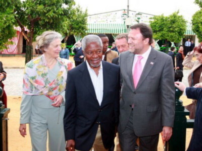 Kofi Annan, exsecretario de las Naciones Unidas en la feria
