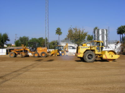 Comienzan las obras del nuevo estadio municipal de fútbol-7 de Gines