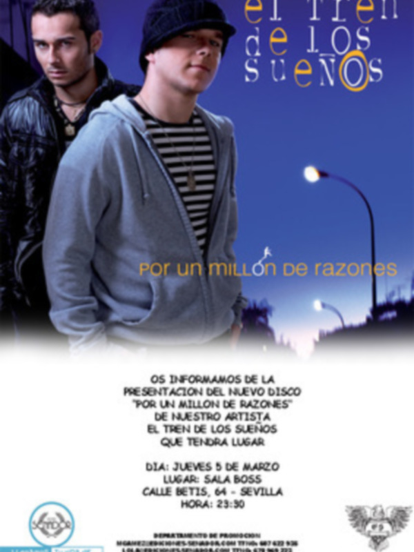 Presentación del nuevo disco "Por un millón de razones" de nuestro artista, el Tren de los Sueños. Concierto en Coliseum, Sevilla.