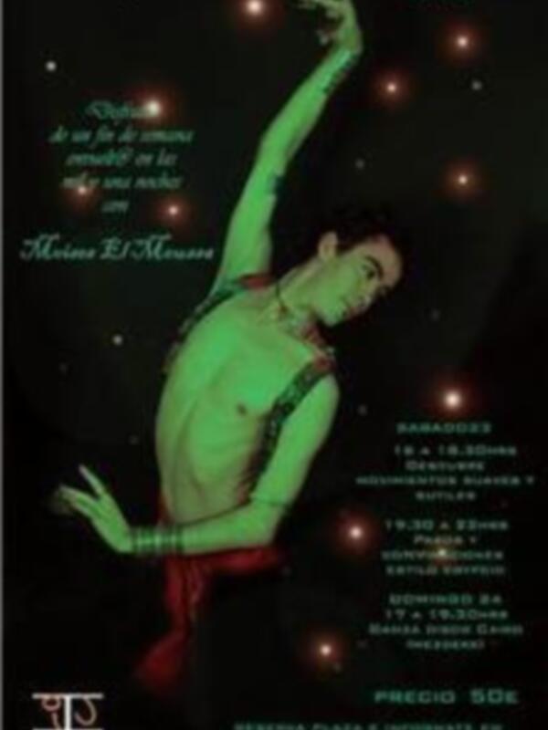 Cartel promocional para el curso intensivo de Danza del Vientre de Marlene El Moussa, celebrado los 23 y 24 de mayo de 2009.