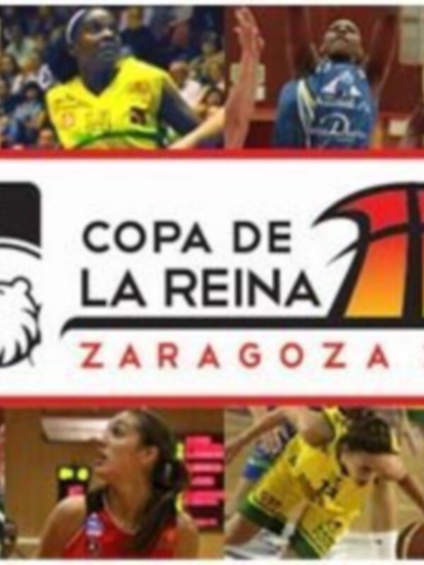 Copa de la Reina 2010 en Zaragoza, España. Imagen muestra a jugadoras de baloncesto en acción durante el torneo.