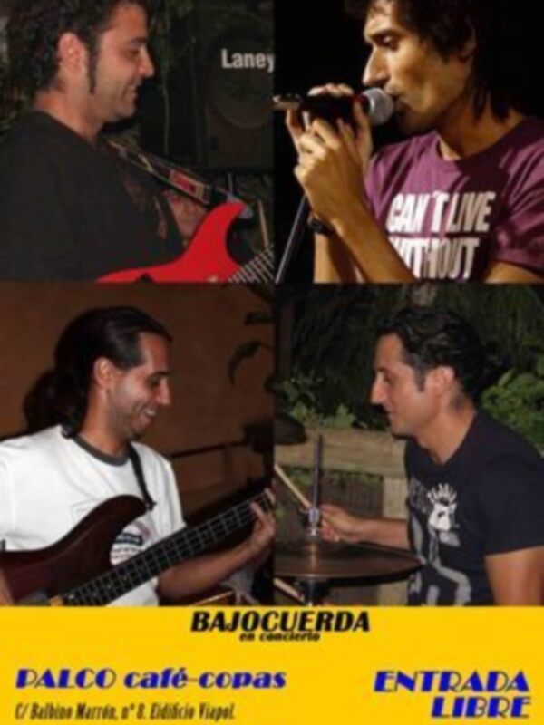 Concierto Bajocuerda en Palco Café-Comas, entrada libre. Sábado 30 de Enero a las 23:00 h.