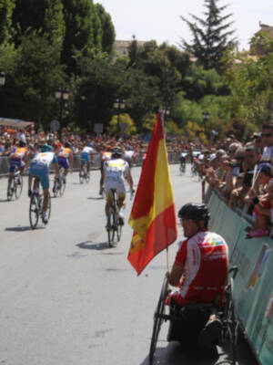Salida desde Guadix de la Quinta etapa de la Vuelta Ciclista a España