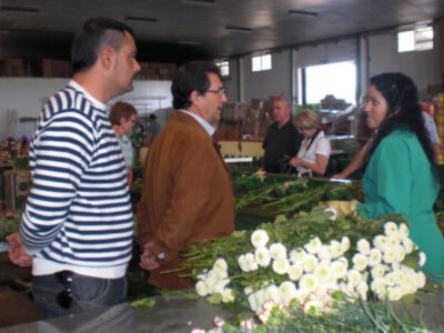 Antonio Peña muestra a agricultores suizos la agricultura chipionera