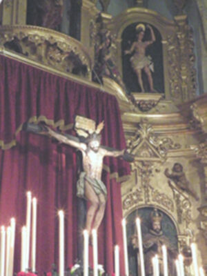 Galería del altar de Quinario en honor del Stmo Cristo de la Vera+cruz de la Algaba