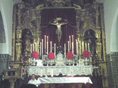 Galería del altar de Quinario en honor del Stmo Cristo de la Vera+cruz de la Algaba