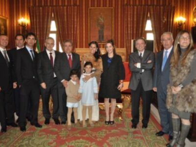 Arancha Sánchez Vicario, testigo de la boda en Sevilla del presidente de la federación española de tenis