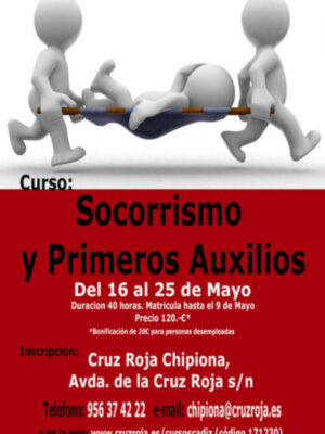 Cruz Roja de Chipiona convoca un curso de "Socorrismo y primeros auxilios"