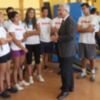 Jiménez Barrios visita el centro de tecnificación de tenis Blas Infante