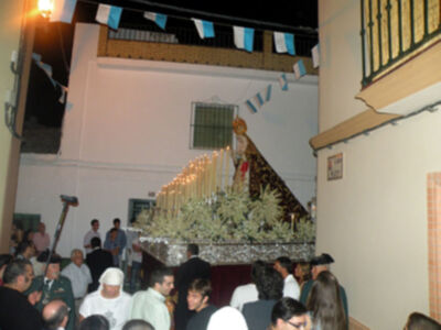 La Fe Mariana de todo un pueblo con su Patrona la virgen de los Dolores de Rinconada (Sevilla)