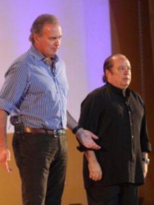 Alejandra Osborne y su marido en el cuarto mes de embarazo