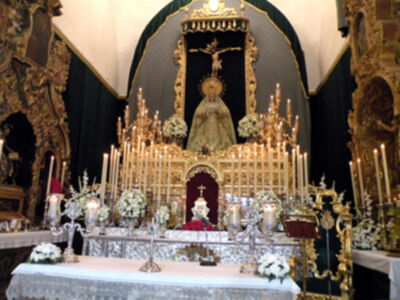 Espectacular altar de cultos de Triduo en honor a María Stma. de las Angustias Coronada de Alcalá del Río&#8207;