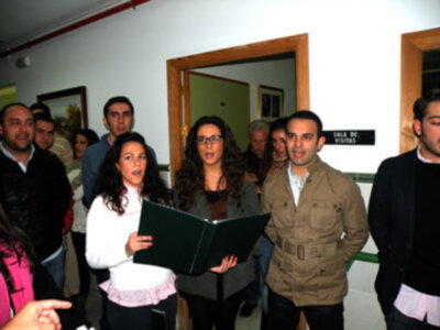Santa Misa de Navidad, en la Residencia de Mayores, asistida, Virgen de las Angustias de Alcalá del Río.