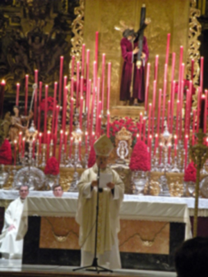 Juan José Asenjo, Arzobispo de Sevilla, presidio la Función Solemne a Jesús de Pasión