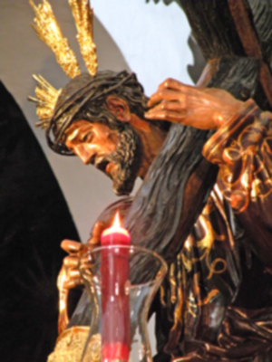 El Cristo de la Salud de la Hermandad de la Candelaria, presidio el Vía crucis, del consejo, de Hermandades y Cofradías de Sevilla 2012.