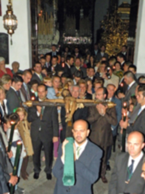 Bendición  del nuevo paso y Vía-crucis del Stmo. Cristo de la Vera-cruz de Alcalá del Rio (Sevilla)
