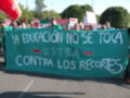 Manifestación por la educación: 'La educación no se toca' contra los recortes.