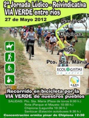  Convocada para este domingo la 2ª jornada ludico-reivindicativa via verde entre rios El Puerto y Sanlúcar