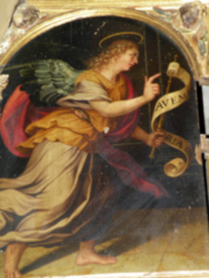 Retablo de Santa Ana del Siglo XVI en la parroquia de Alcalá del Río.