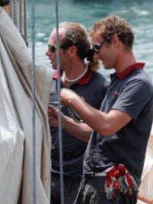 Piere Casiragui, tercer hijo de la Princesa Carolina de Mónaco y miembro de la Tripulación del Tuiga, en "la Semana Clásica de Puerto Sherry"