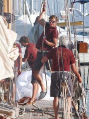 Piere Casiragui, tercer hijo de la Princesa Carolina de Mónaco y miembro de la Tripulación del Tuiga, en "la Semana Clásica de Puerto Sherry"