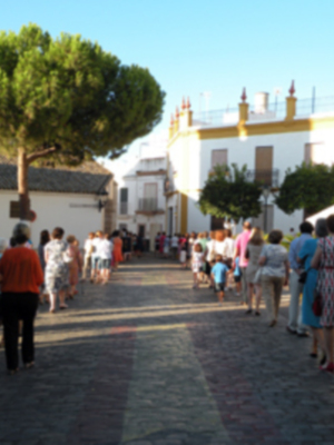 Procesión mañanera del Santo Patron San Gregorio de Osset de la localidad de Alcalá del Río