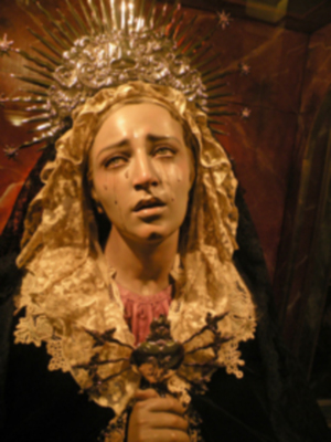 Sevilla. La Virgen de los Dolores del Convento del Santo Ángel de Sevilla.