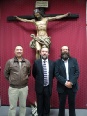 Sevilla. Bendición e inauguración del estudio de escultura de Manuel Mazueco García.