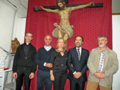 Sevilla. Bendición e inauguración del estudio de escultura de Manuel Mazueco García.