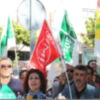 Los sindicatos marchan juntos en Chipiona en defensa de nuestros derechos.