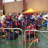 Jornada de pedaleo solidario 2012 en el Colegio sevillano de Santa Ana en los Remedios.