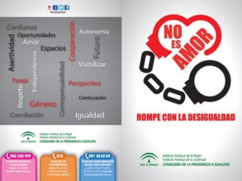 Igualdad previene la violencia de género entre jóvenes de Chipiona con la campaña No es amor. Rompe con la desigualdad