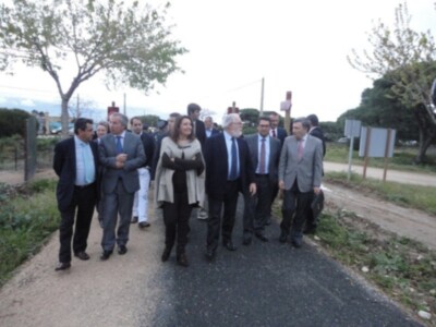 El Ministro de Medio Ambiente, Miguel Arias Cañete, inaugura la Vía Verde de Chipiona