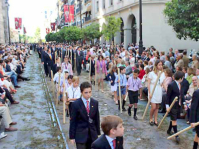 Sevilla.  Ventas de sillas del corpus sevillano 2014
