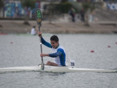 Ramón Lecumberri, en el Campeonato del Mundo júnior de piragüismo
