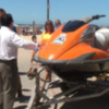 Antonio Peña presenta dos nuevas motos acuáticas para el servicio de Protección Civil en el mar(Chipiona)