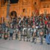 Sevilla.Batalla Medieval en la plaza de España de Sevilla  por la Asociación Fénix.