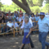 María Regla Cruces homenajeada en la edición de la Fiesta de la Palmicha que se celebró ayer