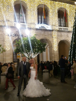 Boda navideña en Sevilla
