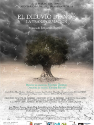 El domingo 13 de marzo a las 18 horas se estrenará en el Auditorio Municipal Maestro Padilla de Almería, el concierto-teatral "El Diluvio de Noé"